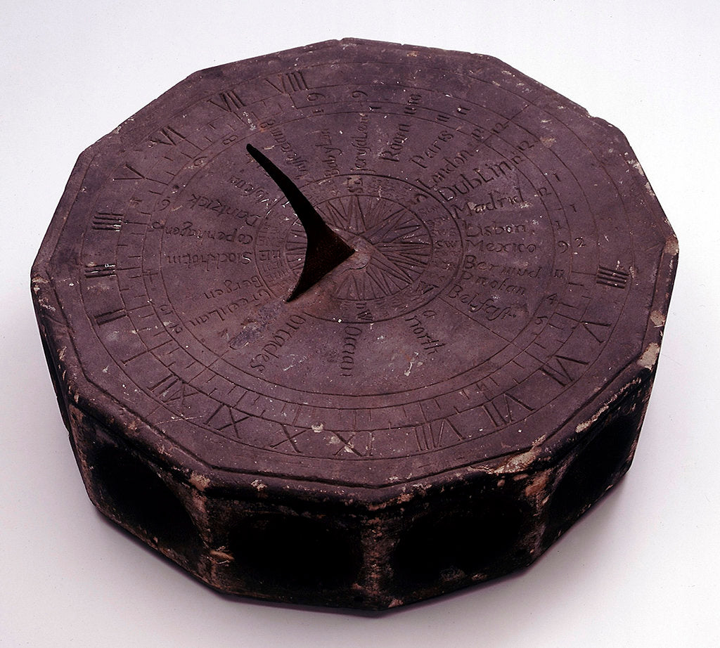 Detail of Scaphe and horizontal pedestal dial by John Wells