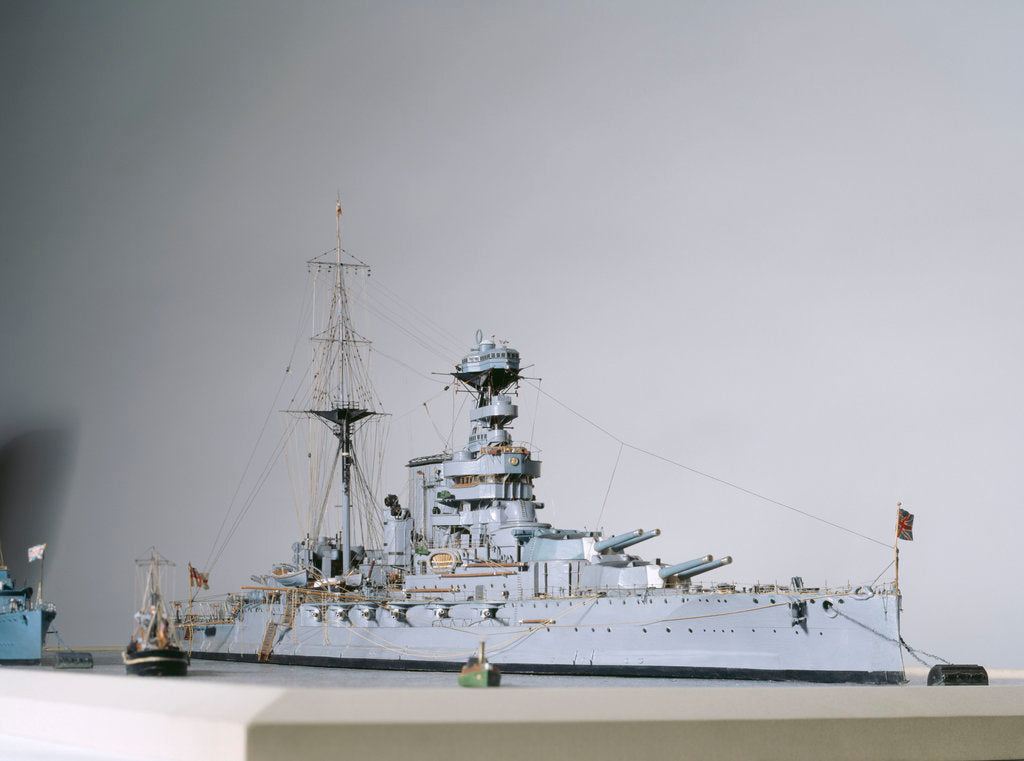 Detail of Dreadnought battleship HMS 'Queen Elizabeth' (1913) by Norman A. Ough
