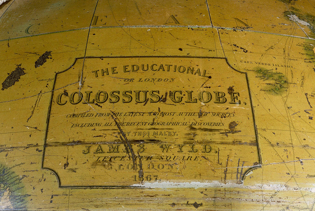 Detail of Label text in Atlantic Ocean by James Wyld