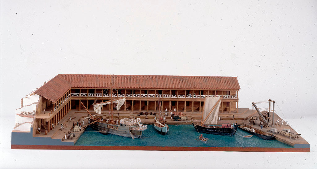Detail of Topographic model, Roman Port of Lepis Magna by Kenneth Britten