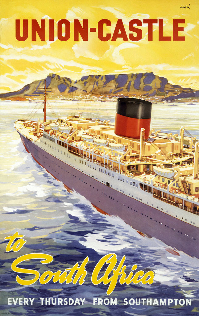 Detail of Union Castle Line Poster; South Africa by unknown