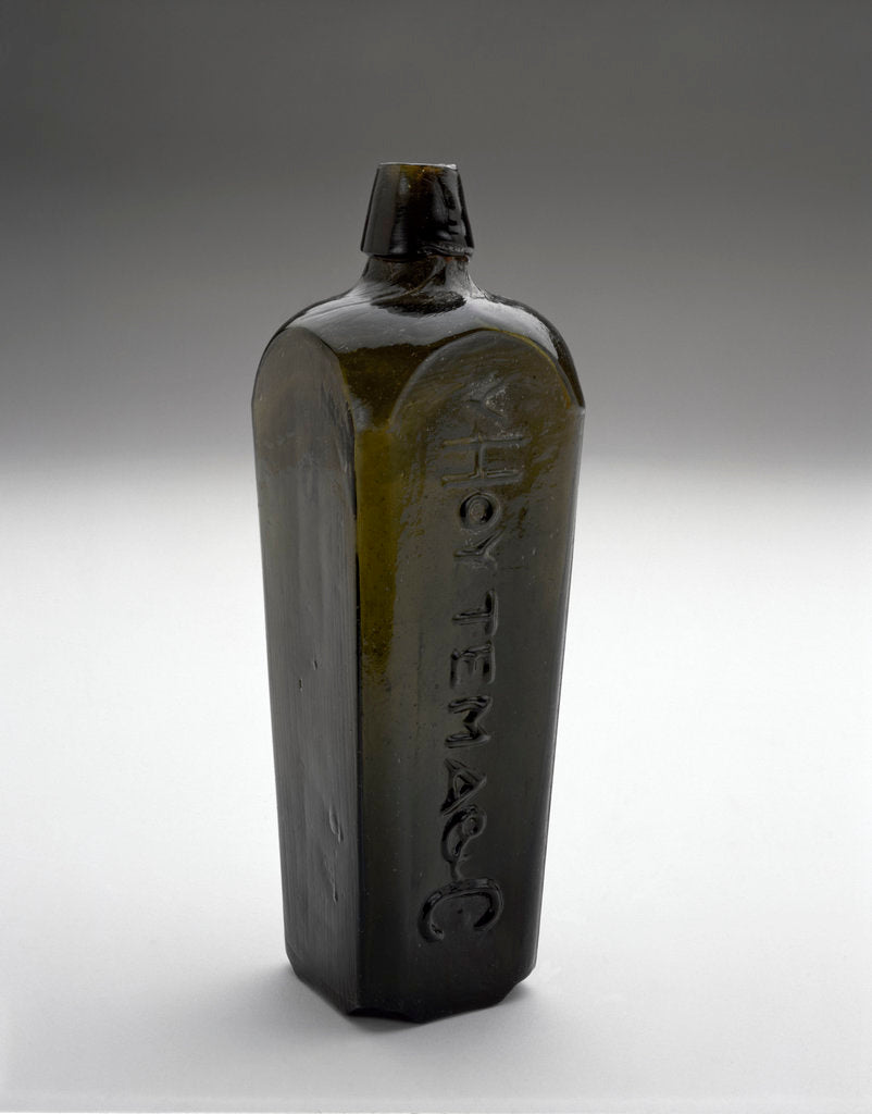 Detail of Gin bottle by Van Hoytema & Co.