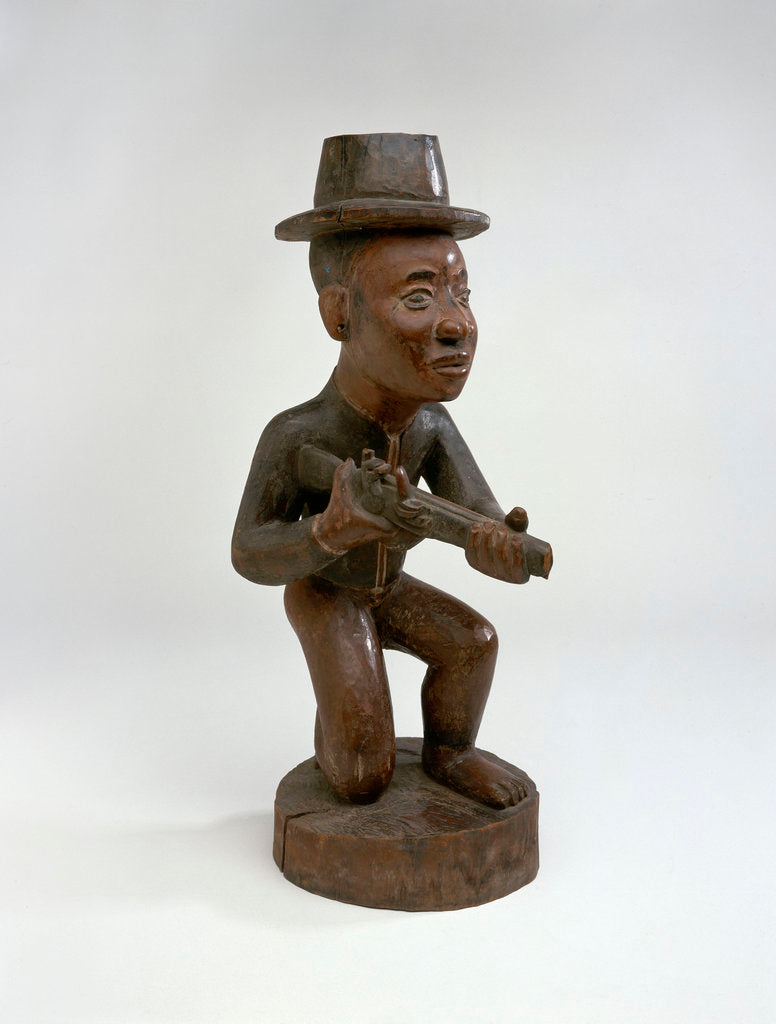 Detail of Carving of European sailor, Congo, mid 18th century. by unknown