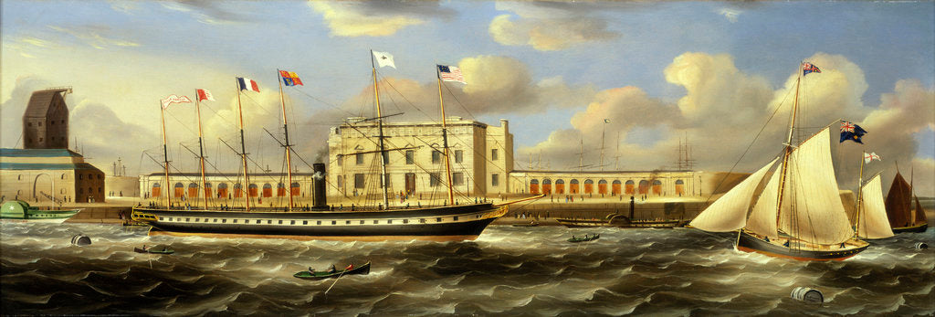 Detail of SS 'Great Britain' (Br, 1843) at Brunswick Wharf, Blackwall by R.B. Spencer