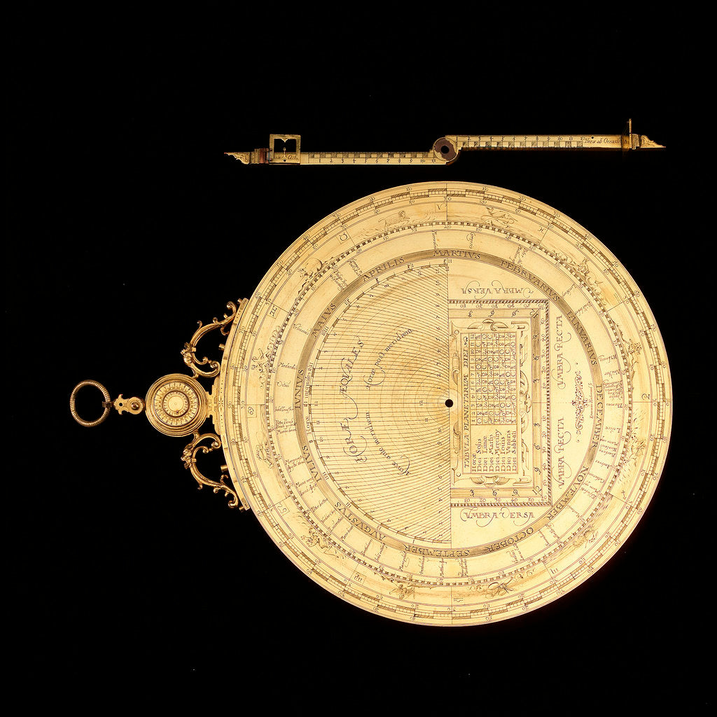 Detail of Astrolabe: dismounted reverse by Erasmus Habermel