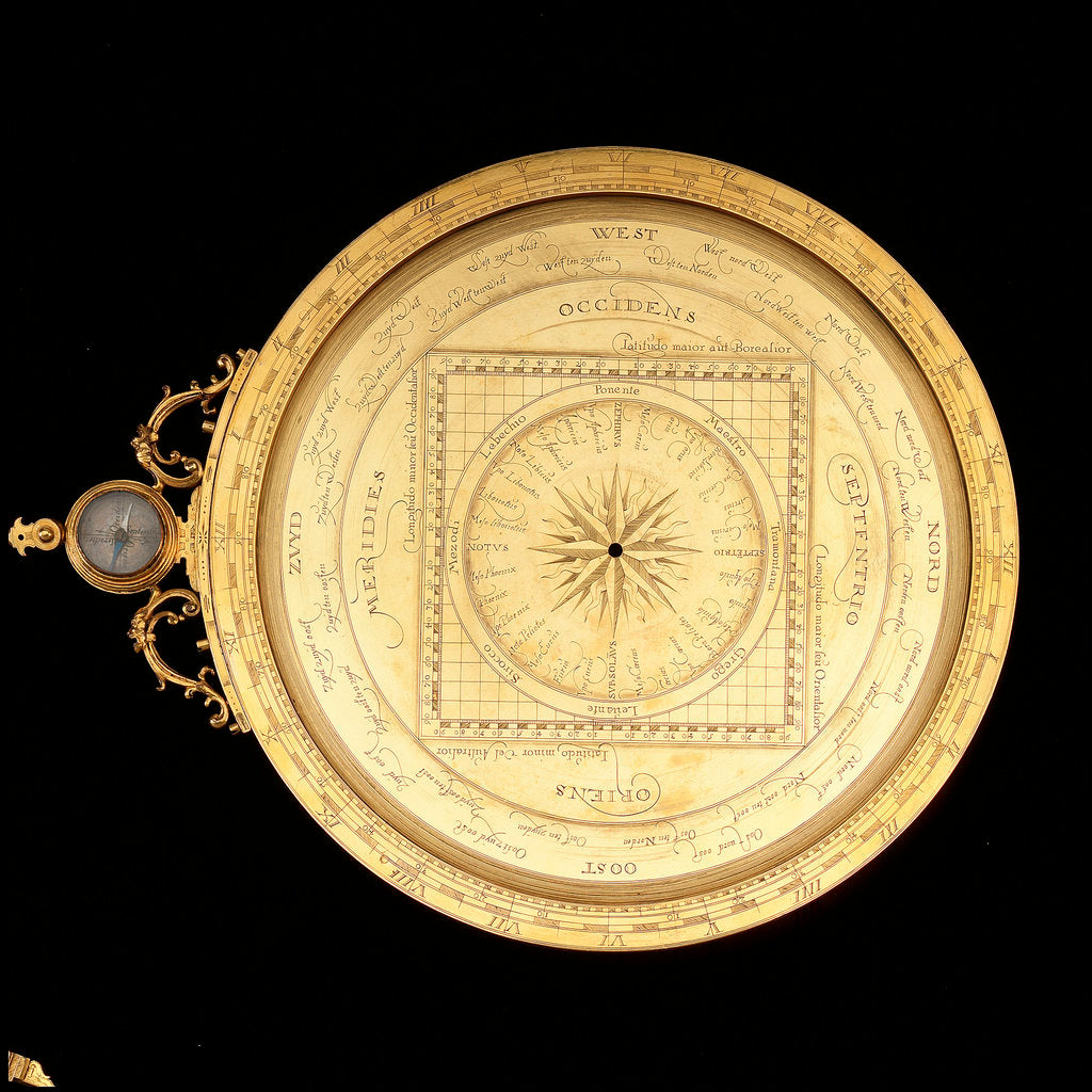 Detail of Astrolabe: dismounted obverse by Erasmus Habermel