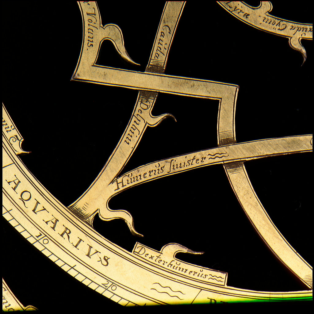 Detail of Astrolabe: detail of rete by Erasmus Habermel