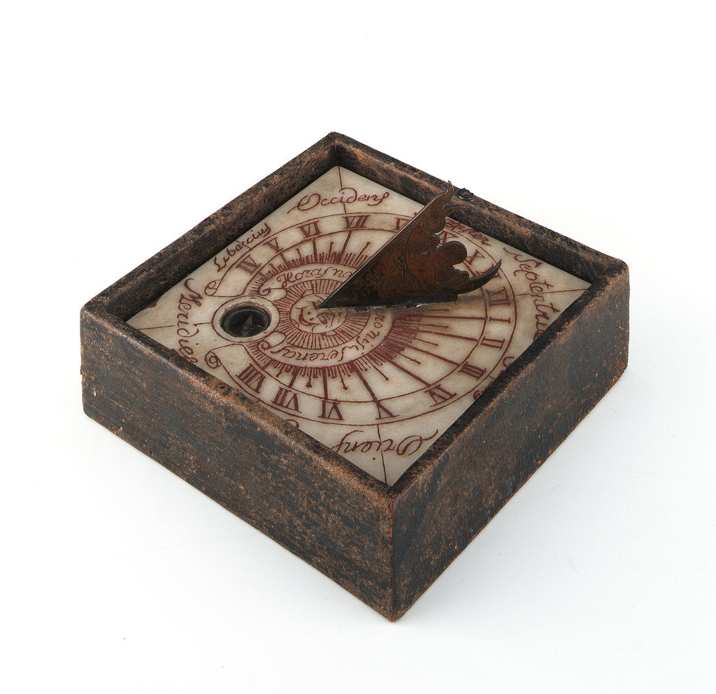 Detail of Horizontal dial, in case by unknown
