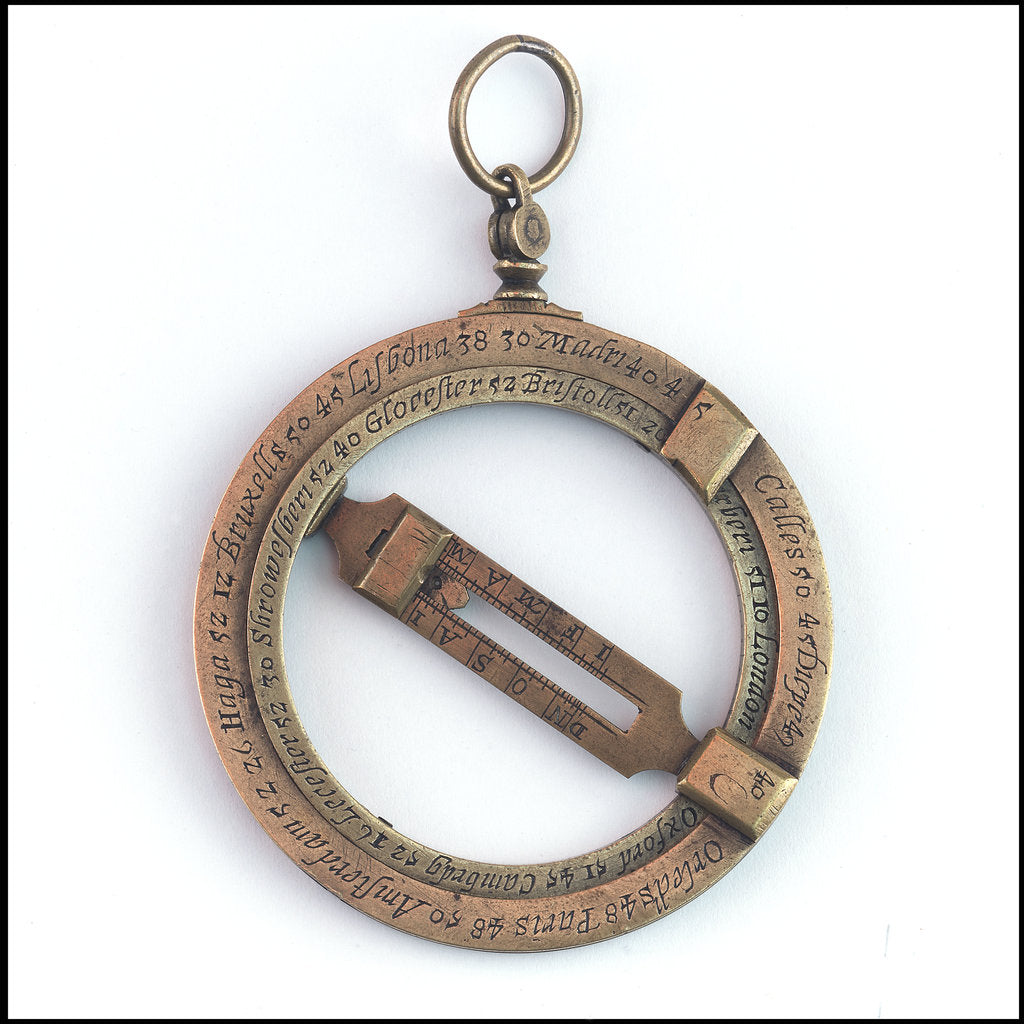 Detail of Universal equinoctial ring dial by Elias Allen