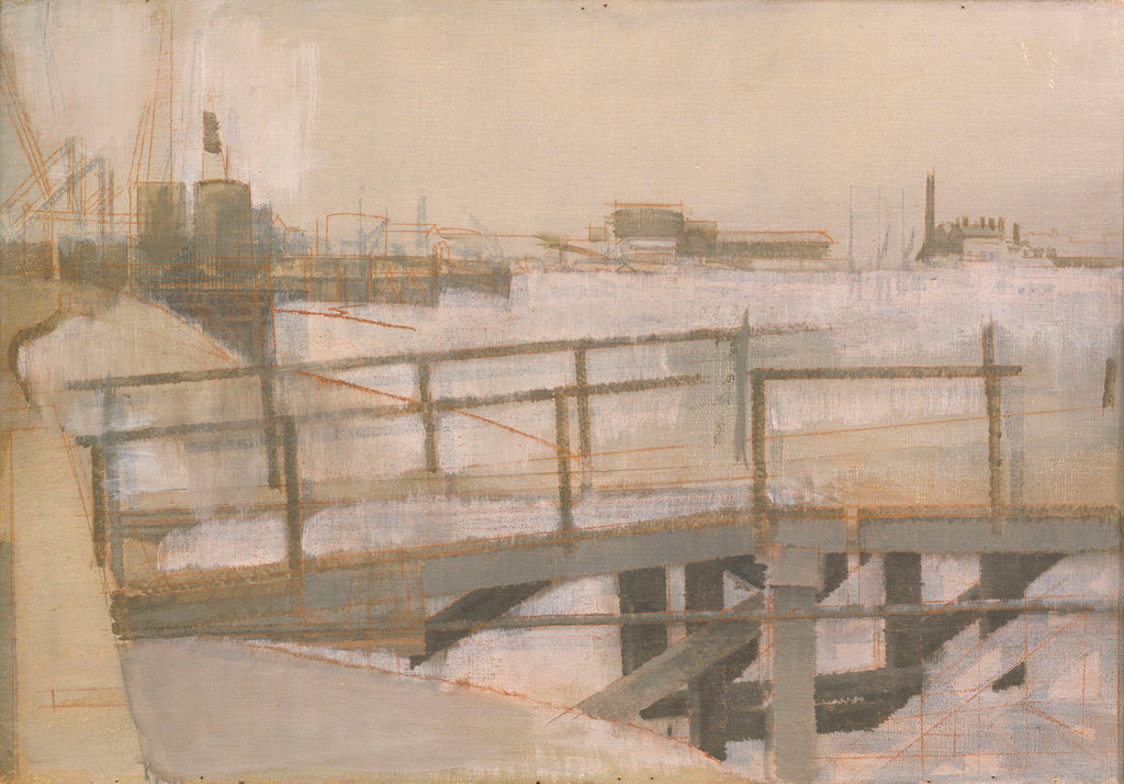 Detail of Study for A Jetty at Greenwich by Jesse Dale Cast