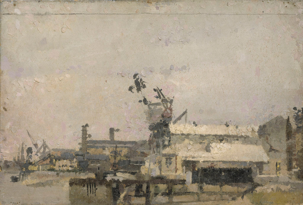 Detail of Study for A Jetty at Greenwich by Jesse Dale Cast
