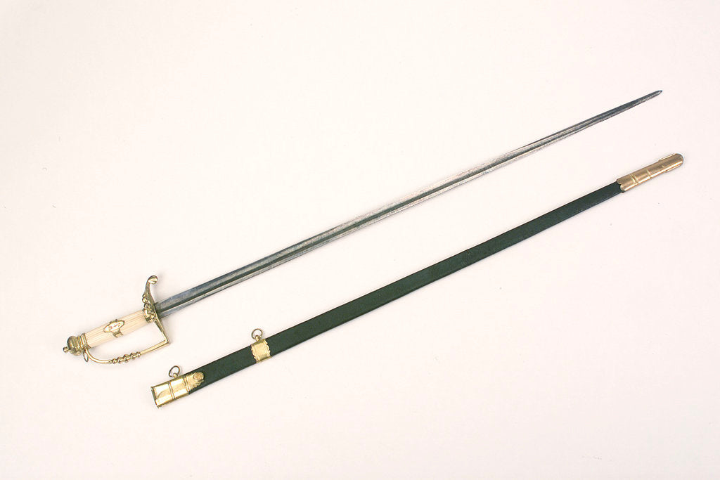 Detail of S-bar hilted sword by Cullum