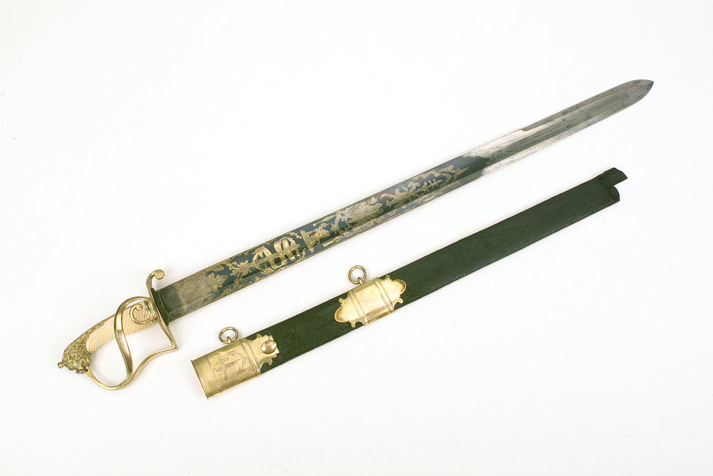 Detail of S-bar hilted sword by H. Osborn