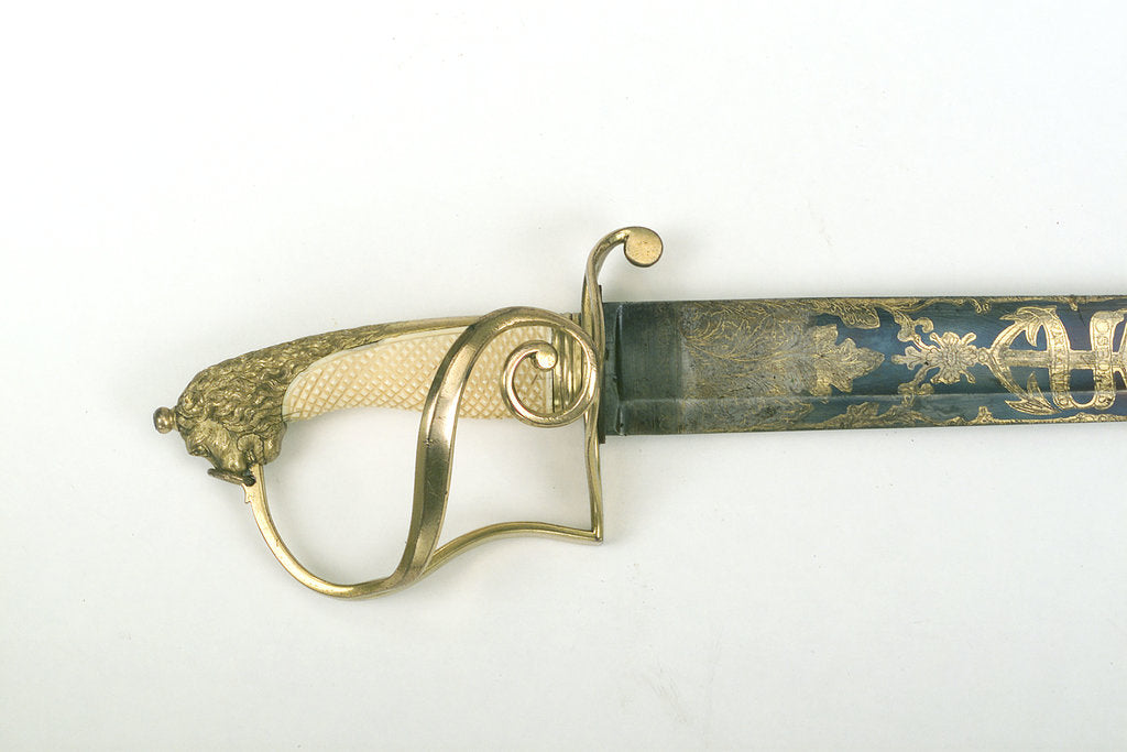 Detail of S-bar hilted sword by H. Osborn