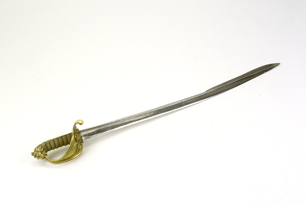 Detail of Solid half-basket hilted sword by Prosser