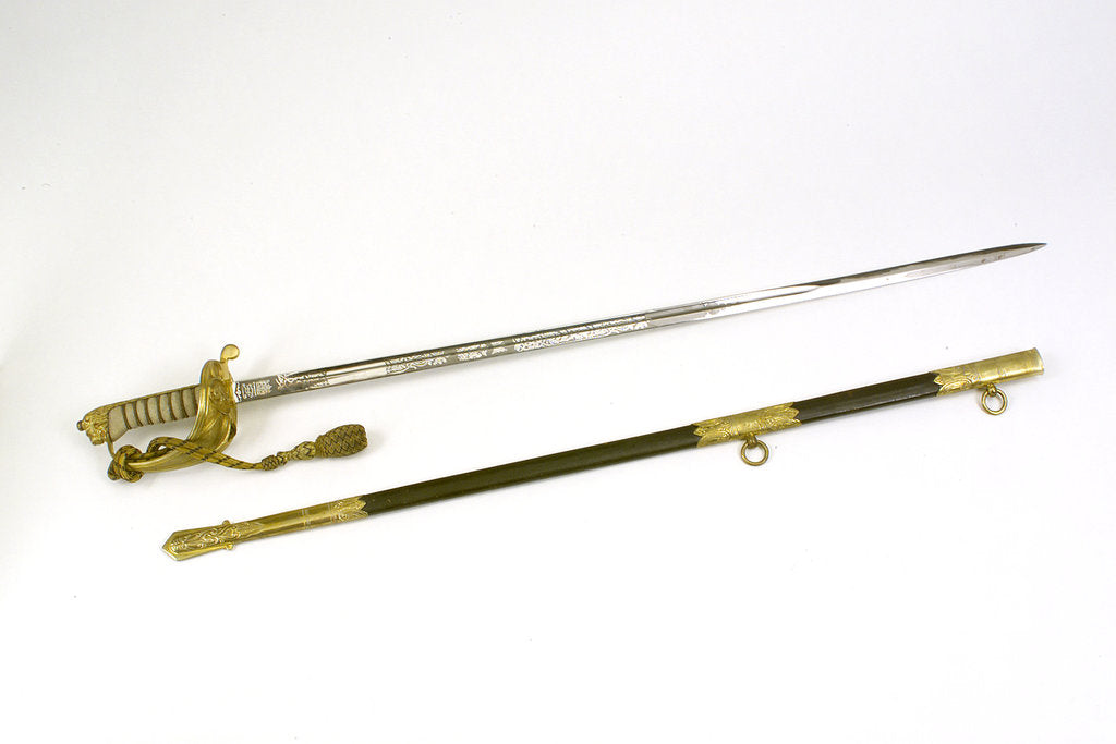Detail of Solid half-basket hilted sword by Wilkinson Sword Company