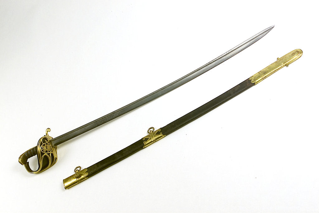 Detail of Dutch S-bar hilted sword by unknown