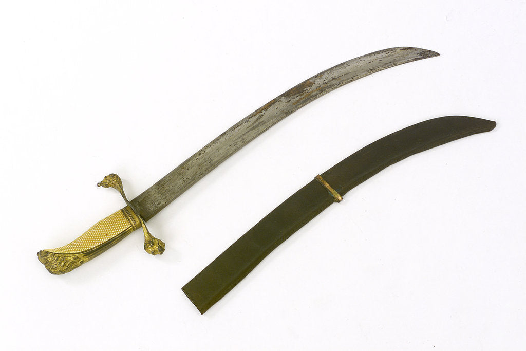 Detail of Curved bladed dirk by unknown