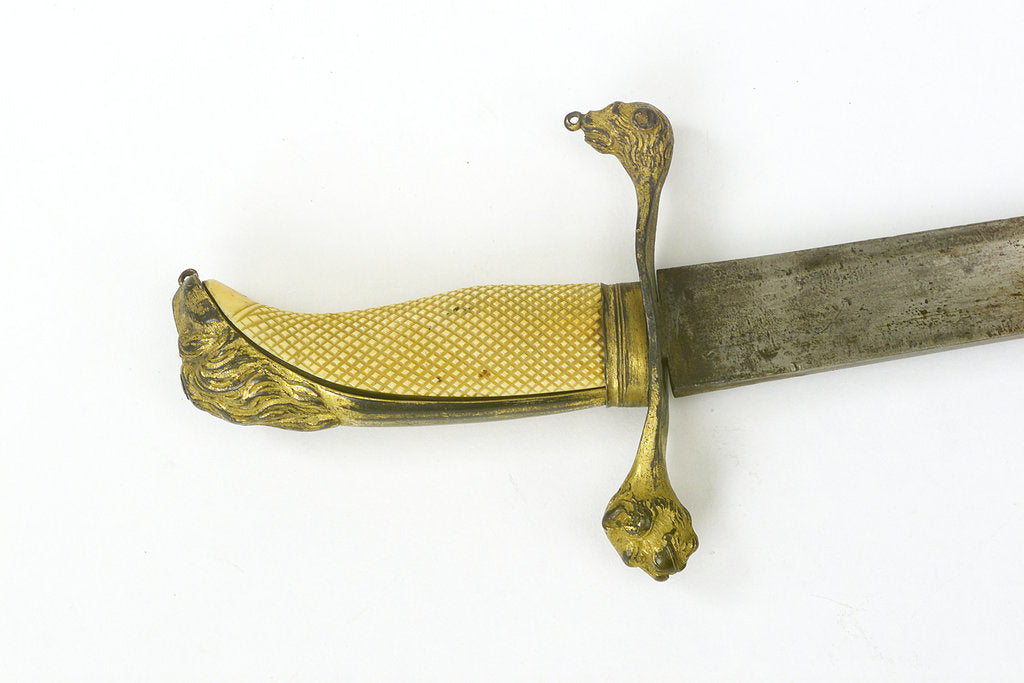 Detail of Curved bladed dirk by unknown