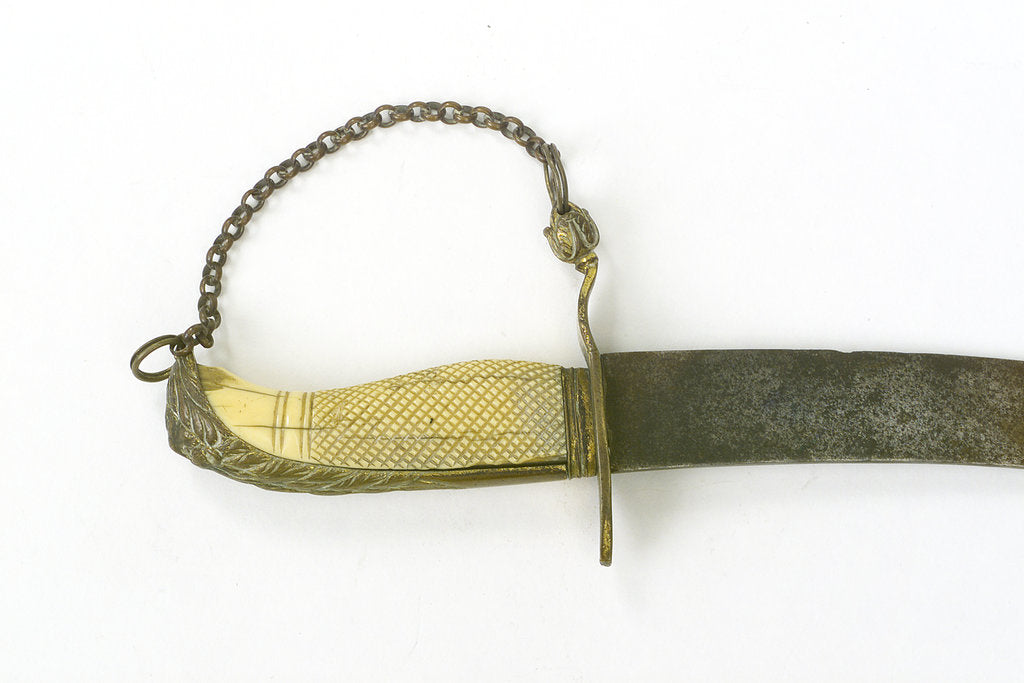Detail of Curved bladed dirk by unknown