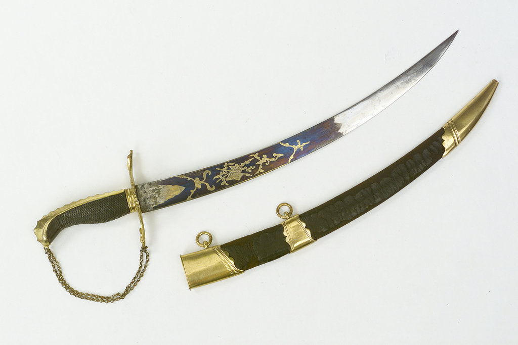 Detail of Curved bladed dirk by unknown