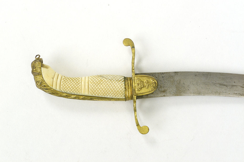 Detail of Curved bladed dirk by unknown