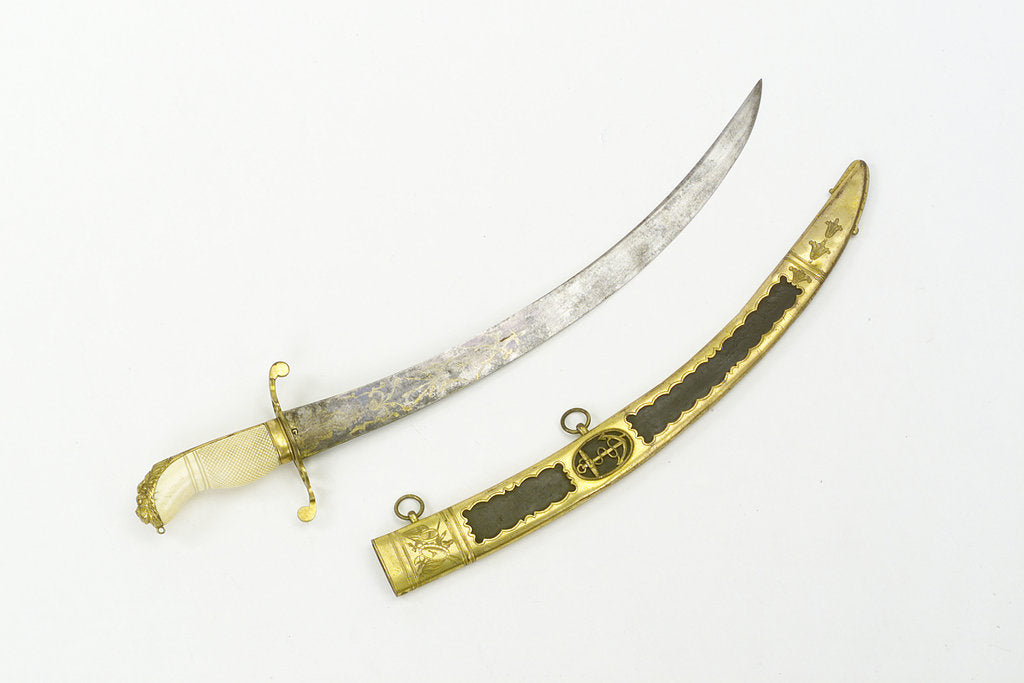 Detail of Curved bladed dirk by J. Salter