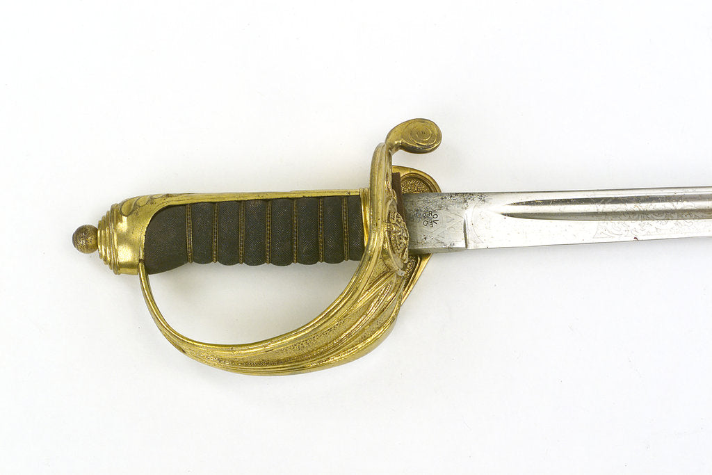 Detail of Sword, solid half-basket hilt by Friedeberg