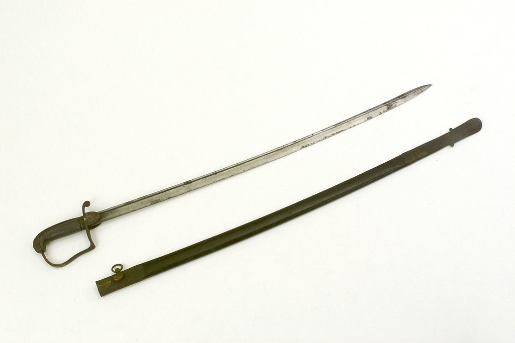 Detail of Sword, stirrup hilt by unknown
