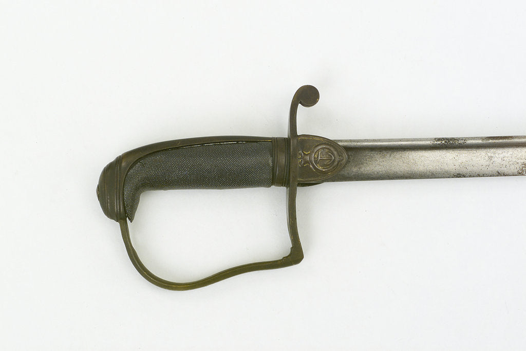 Detail of Sword, stirrup hilt by unknown