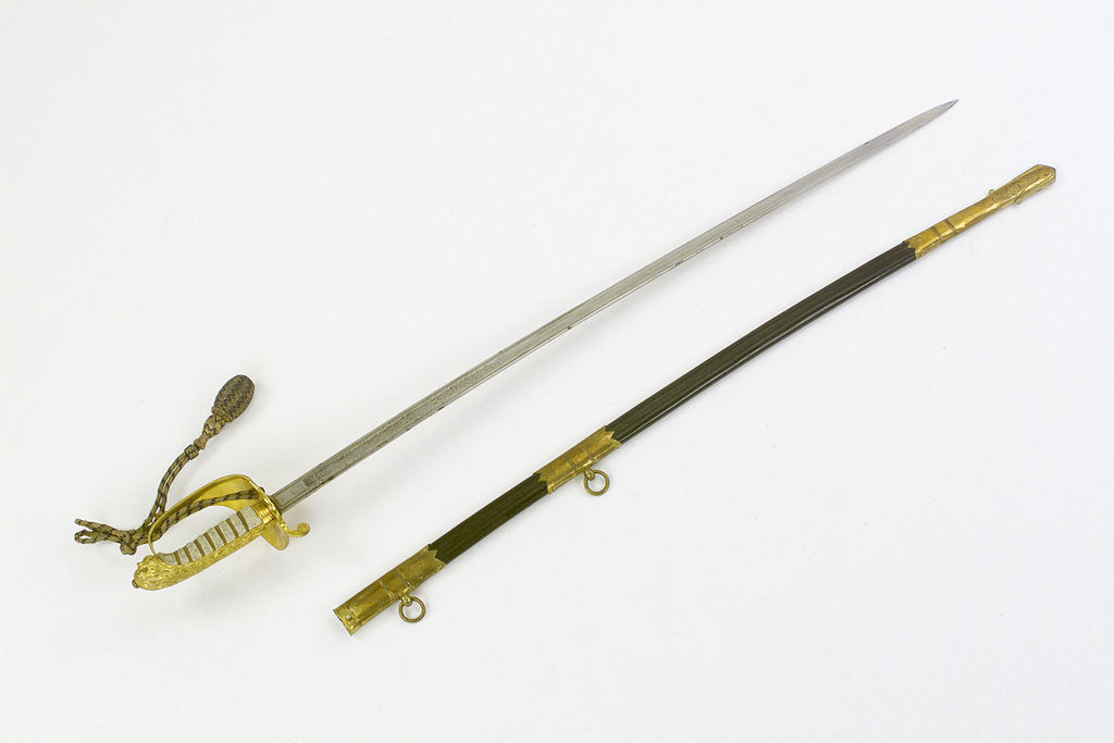 Detail of Sword, solid half-basket hilt by unknown