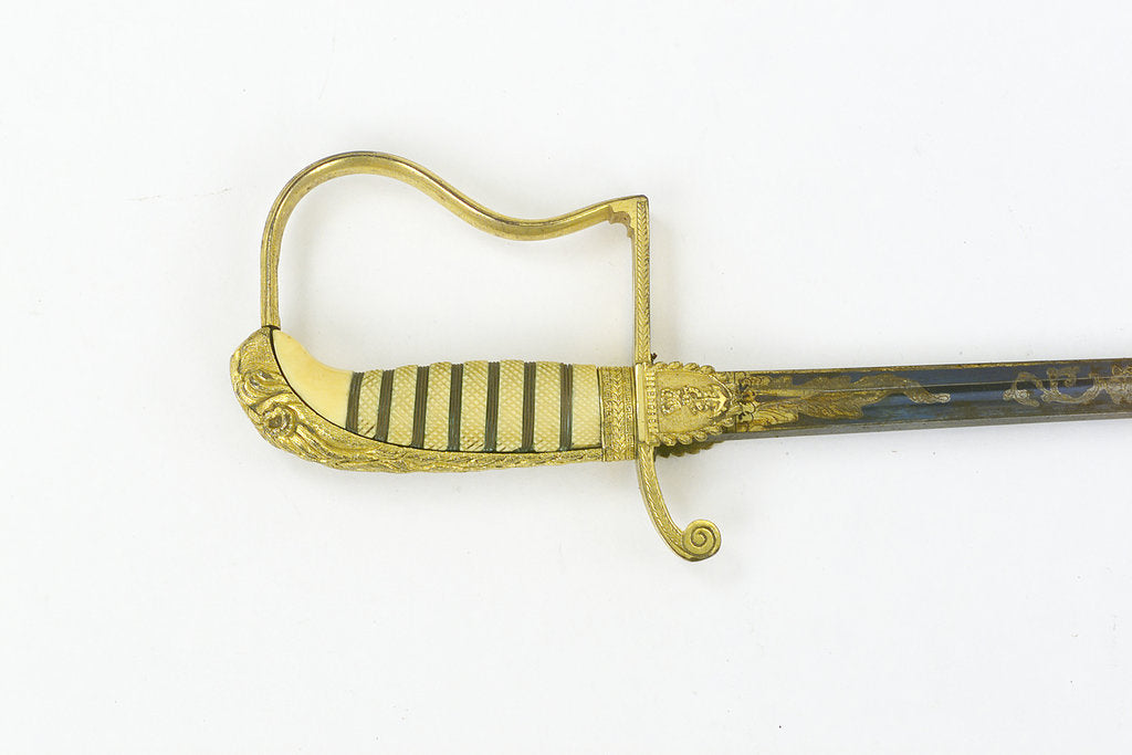 Detail of Stirrup hilted dress sword by Salter