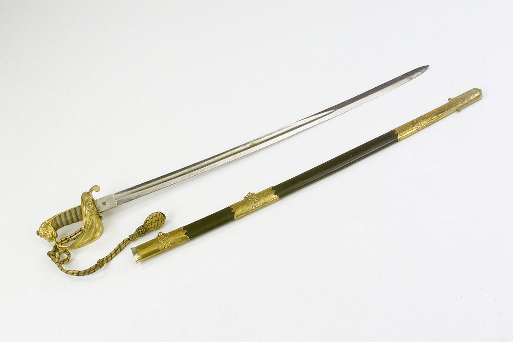 Detail of Sword, solid half-basket hilt by unknown