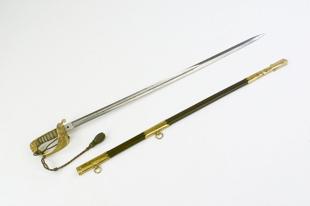 Detail of Sword, solid half-basket hilt by unknown