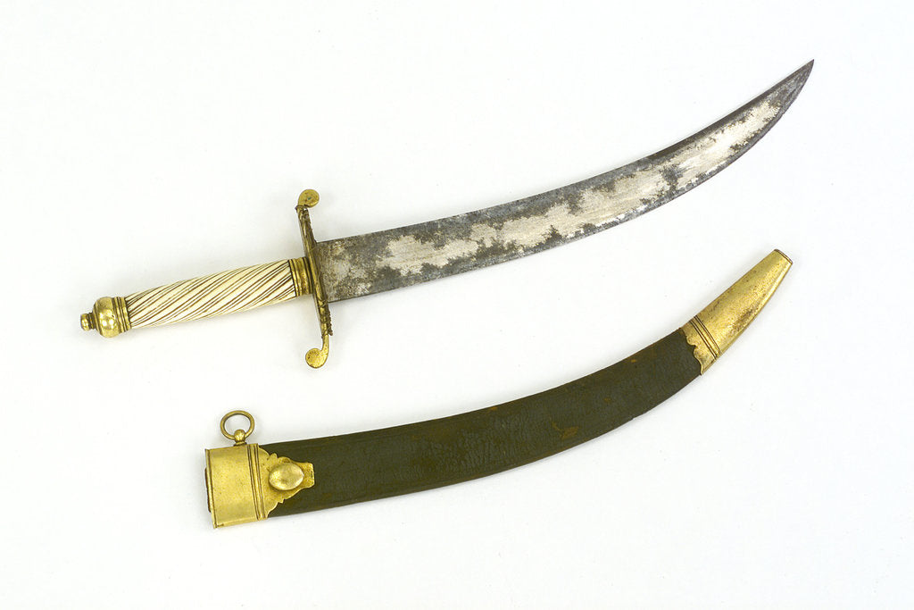 Detail of Dirk, curved blade by unknown