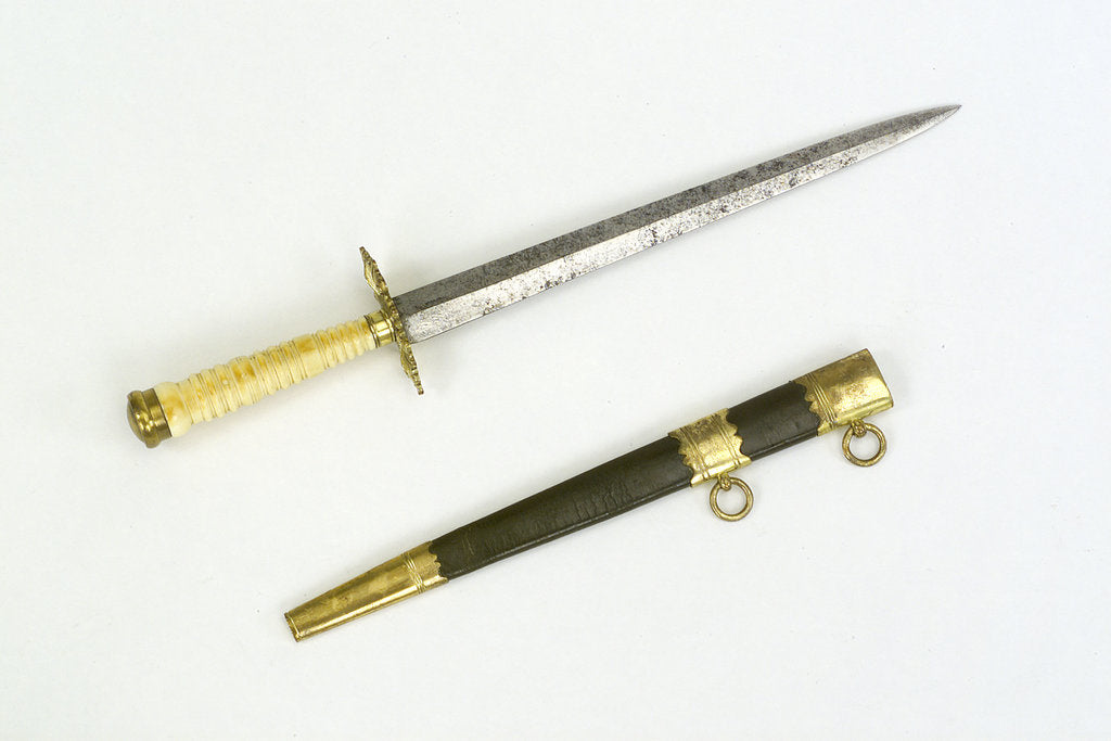 Detail of Dirk, straight blade by O. Burke