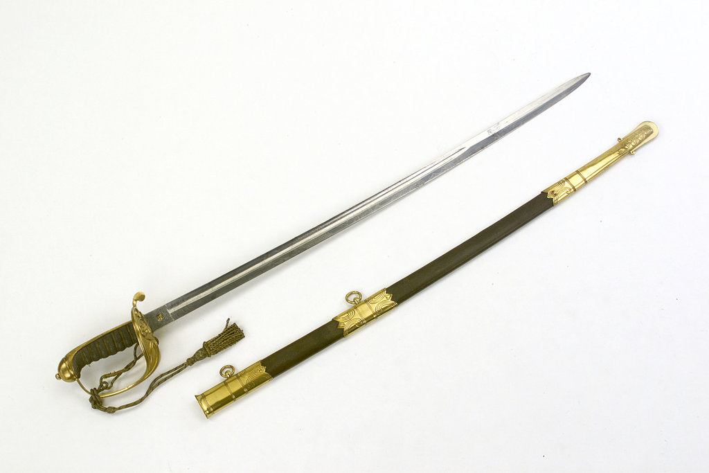 Detail of Solid half-basket hilted sword by Firmin & Sons