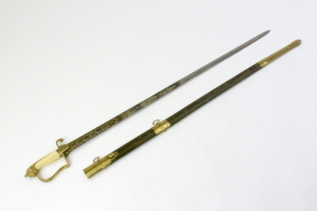 Detail of Stirrup hilted sword by unknown
