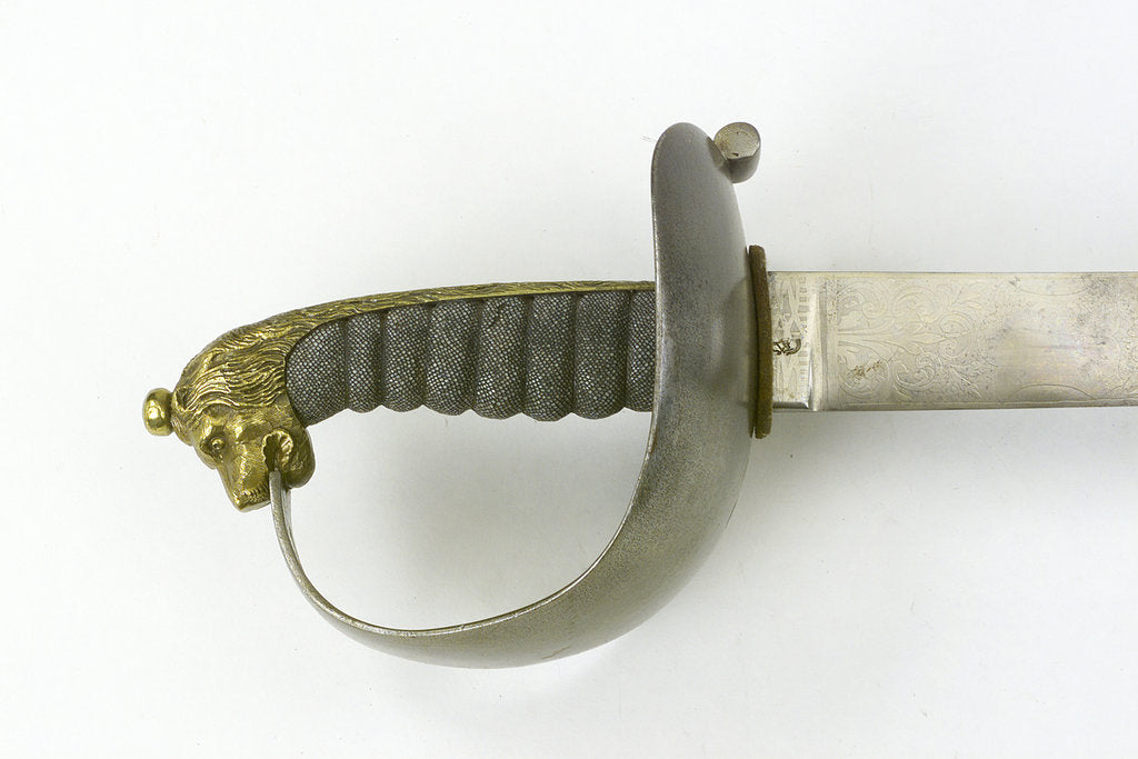 Detail of Steel hilted cutlass by Silver & Co.