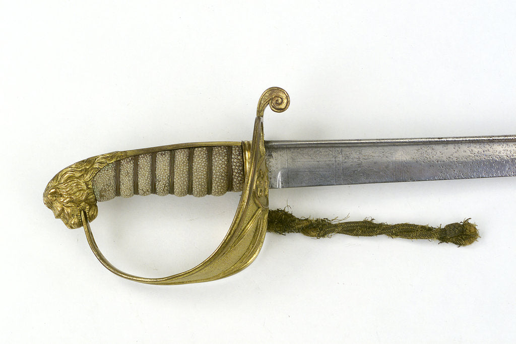 Detail of Solid half-basket hilt of sword by unknown