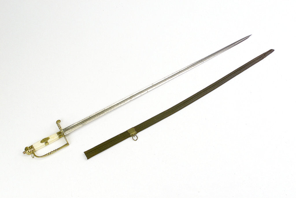 Detail of Five-ball hilted sword, which belonged to Commander Alexander Keeler (died 1831) by unknown