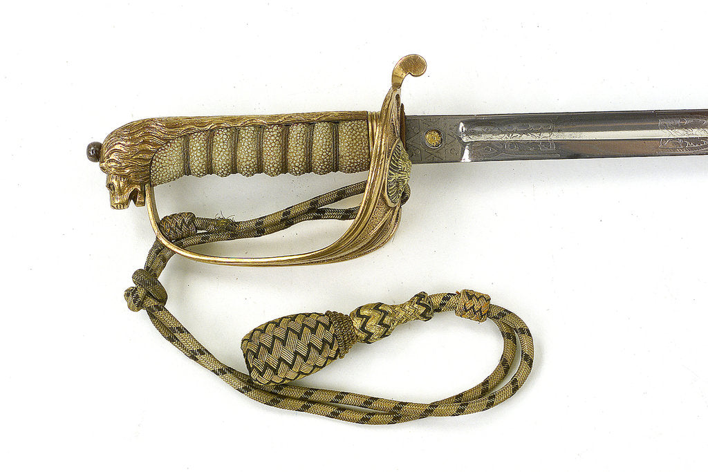 Detail of Solid half-basket hilted sword by Gieves