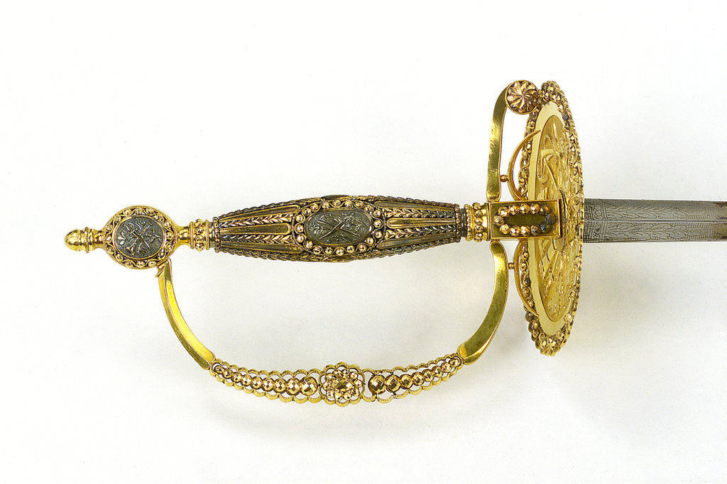 Detail of Small-sword which belonged to Admiral of the Fleet Sir George Cockburn by Richard Clarke & Son