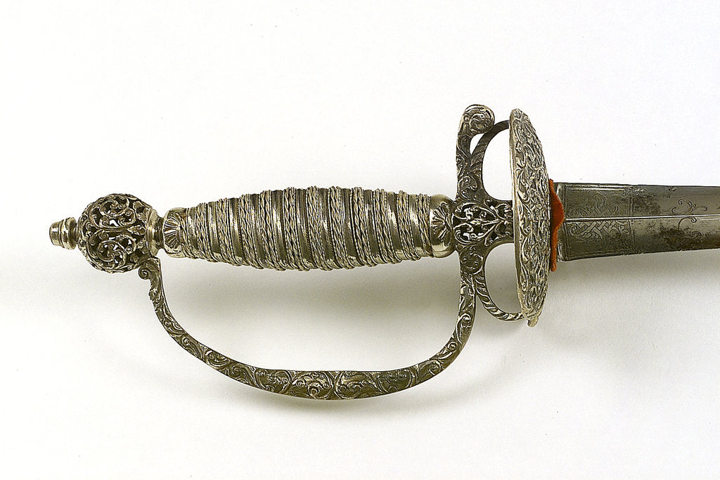 Detail of Small-sword, attributed to Rear-Admiral Richard Kempenfelt (1718-82) by unknown