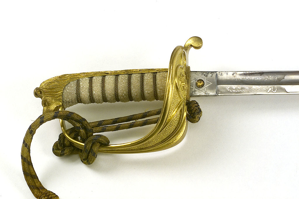 Detail of Solid half-basket hilted sword: Royal Naval Air Service by Gieves