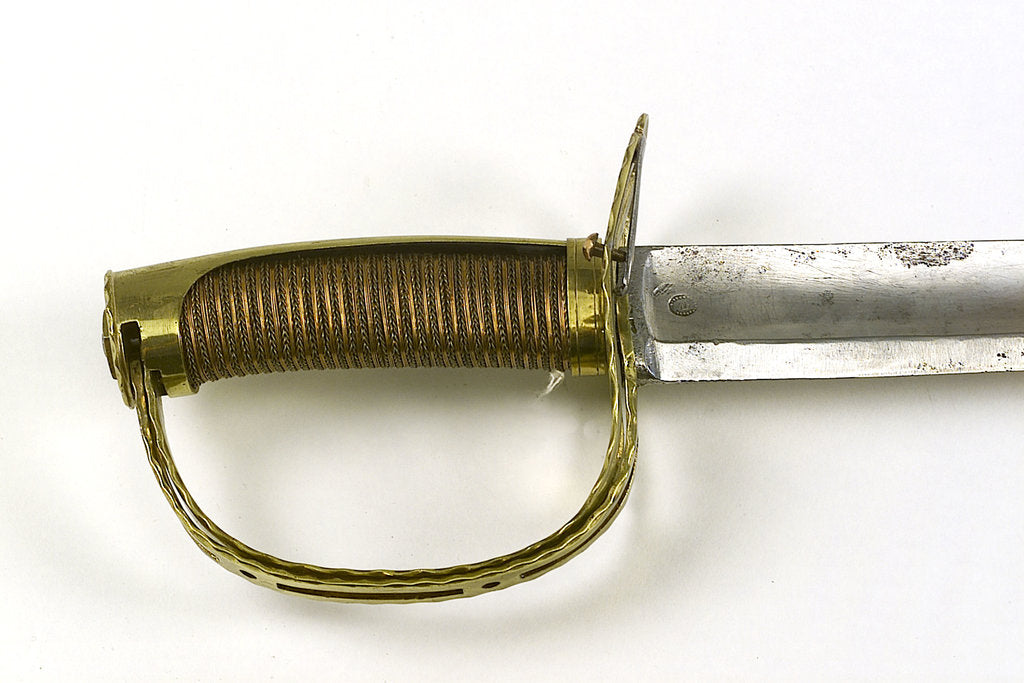 Detail of Hilt of French moving bar hilted sword by Manufacture Royale