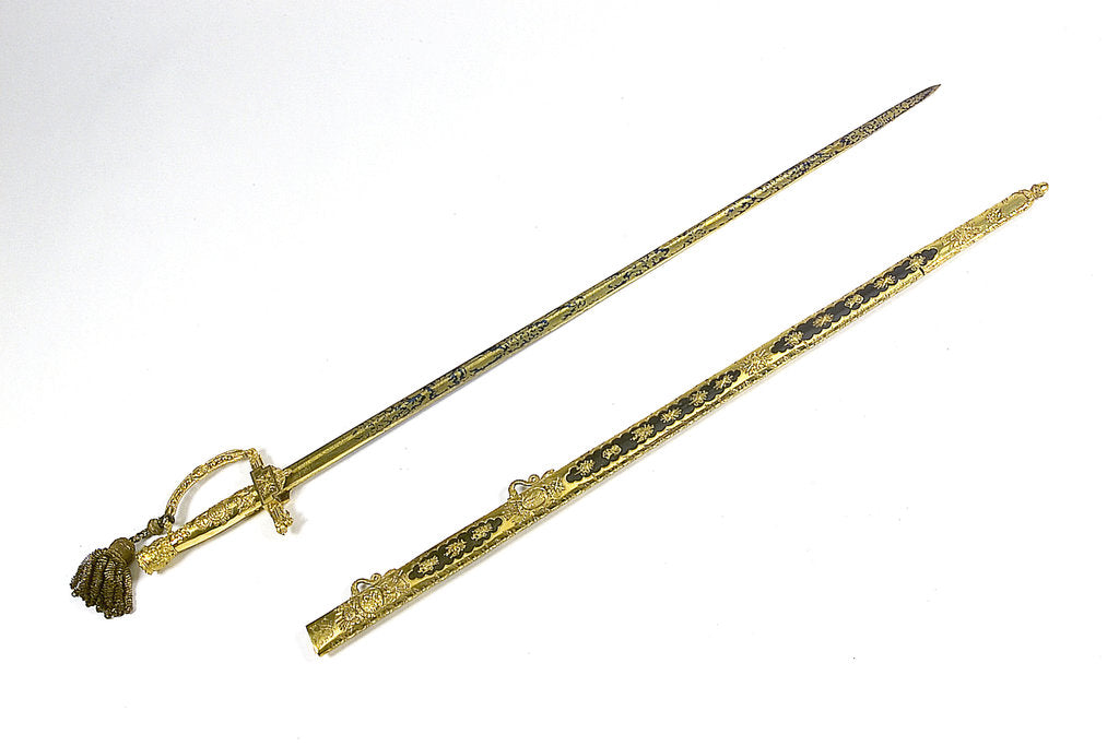 Detail of Presentation sword owned by Captain Sir Thomas Staines (1776-1830) by R. Teed