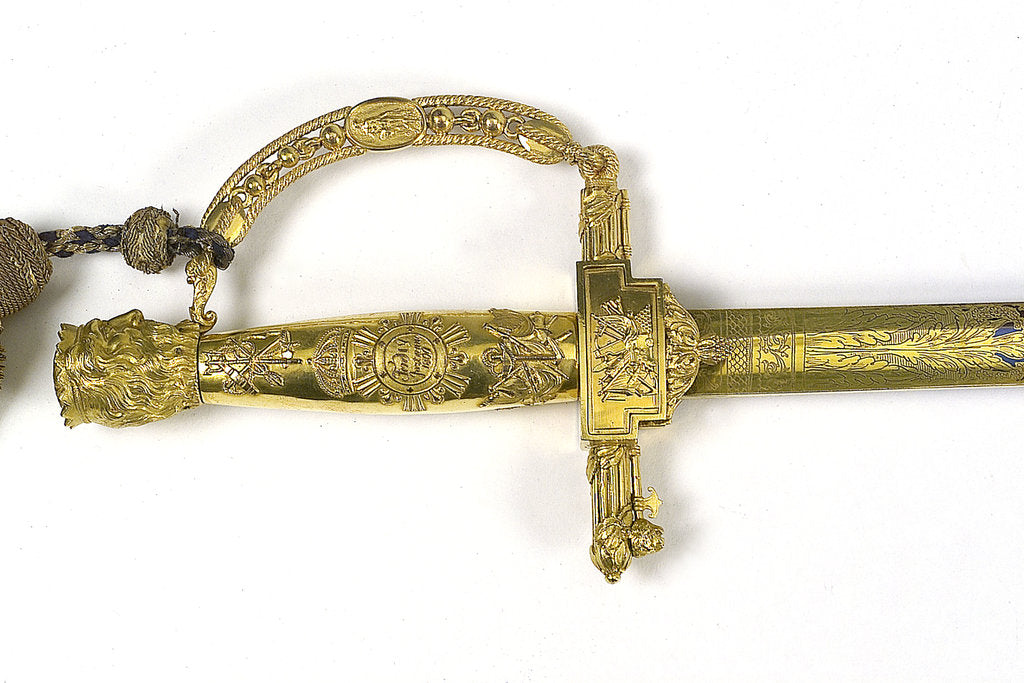 Detail of Presentation sword owned by Captain Sir Thomas Staines (1776-1830) by R. Teed