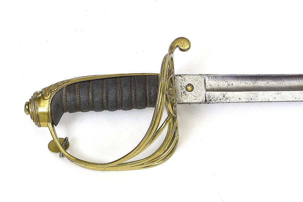 Detail of Royal Marines sword by Almond & Company