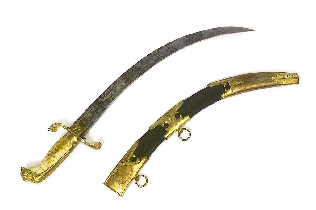Detail of Curved bladed dirk by unknown